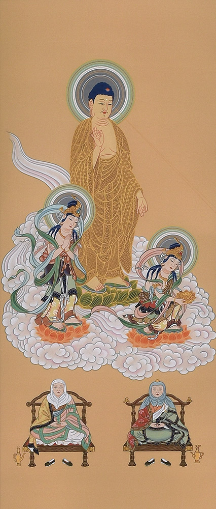 楽天市場】掛け軸 掛軸 天台五尊佛 武藤紅雲 尺五アンド 尺五立(54.5