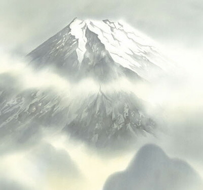 楽天市場】掛け軸 掛軸（かけじく）尺三幅 富士麗浄（鈴村 秀山