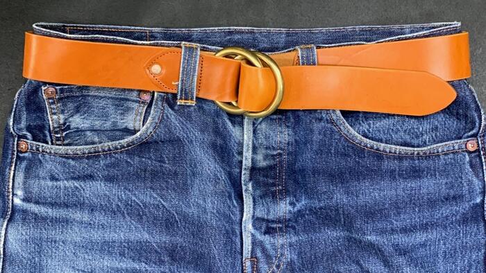 楽天市場】【Wリングベルト】 栃木レザーベルト 40ミリ幅 ダブルリング