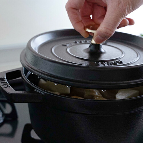 楽天市場】ストウブ staub ピコ ココット ラウンド 22cm 黒 40509-305