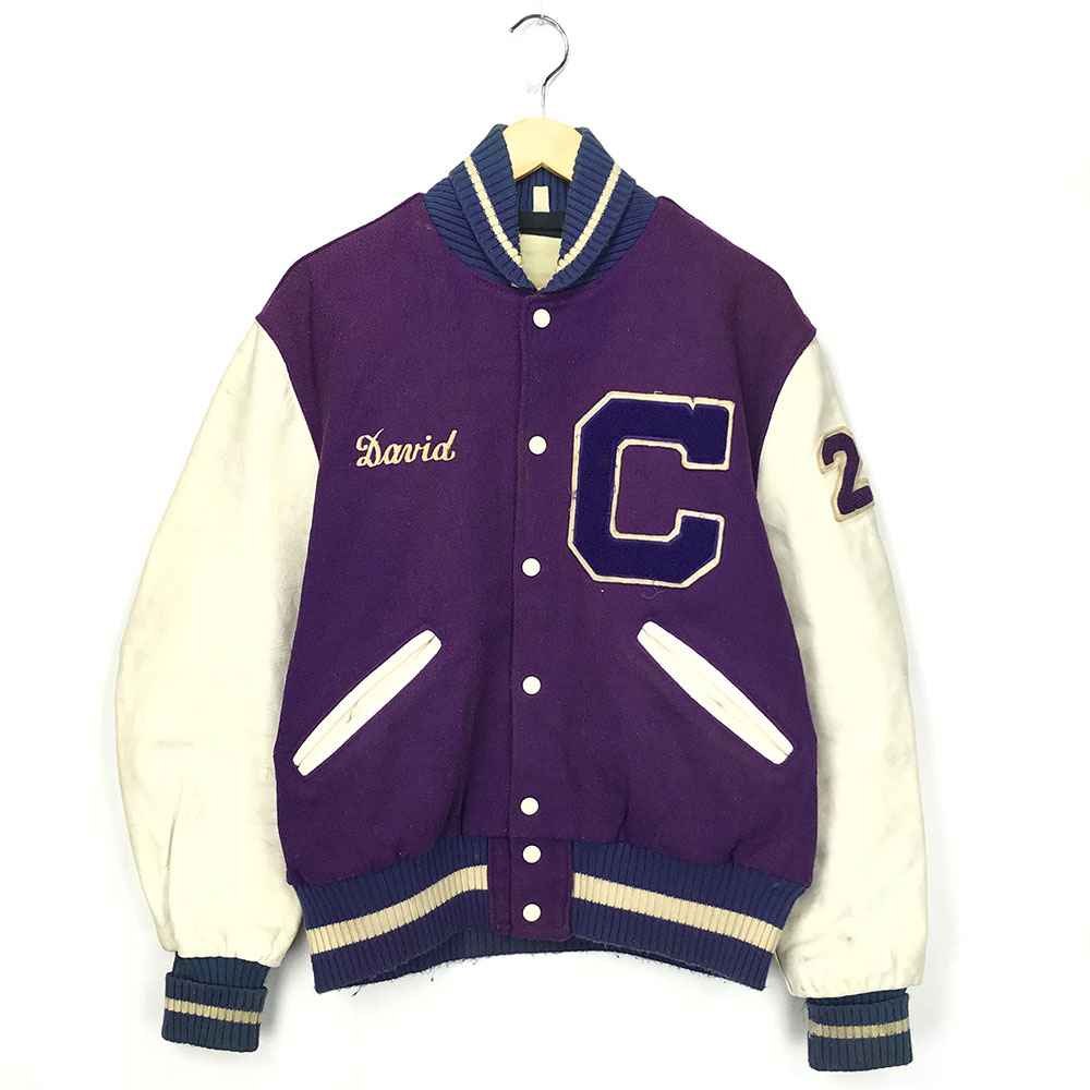 楽天市場】DoLOnNG スタジャン パープル 70's 70年代 長袖 紫 VINTAGE