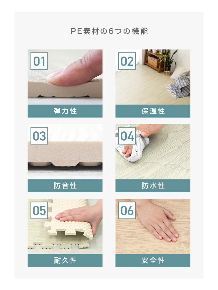 楽天市場】【最大11%OFFクーポン】1級防音 木目調 ジョイントマット