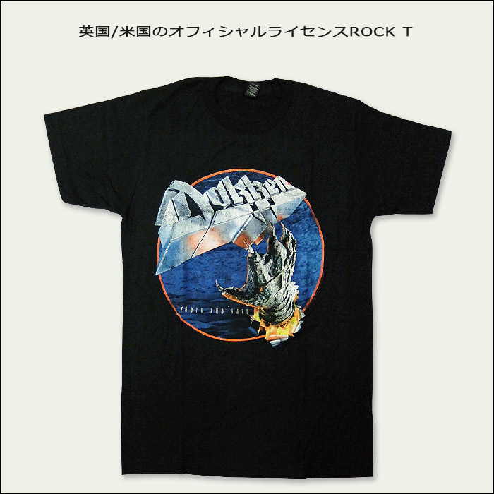 楽天市場】ROCK TEEDOKKEN-1[ドッケン] TOOTH AND NAIL ロックTシャツ