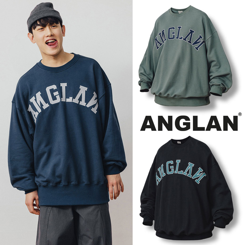 楽天市場】ANGLAN アングラン Applique Big Logo Sweat Shirt 送料無料