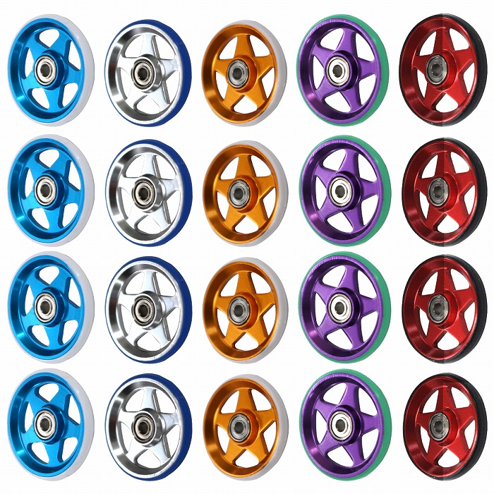 楽天市場】ミニ四駆用 アルミ ベアリングローラー プラリング付き 4個