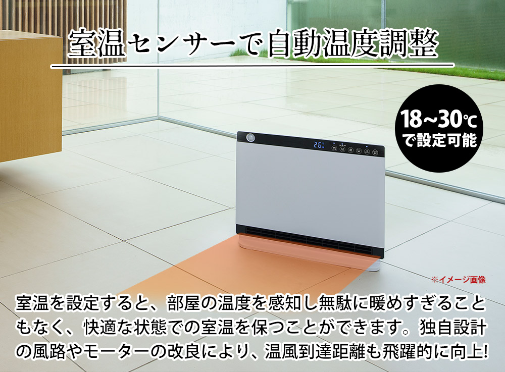 スリーアップ 超薄型 パネルセラミックヒーター ワイド CH-AZ0697