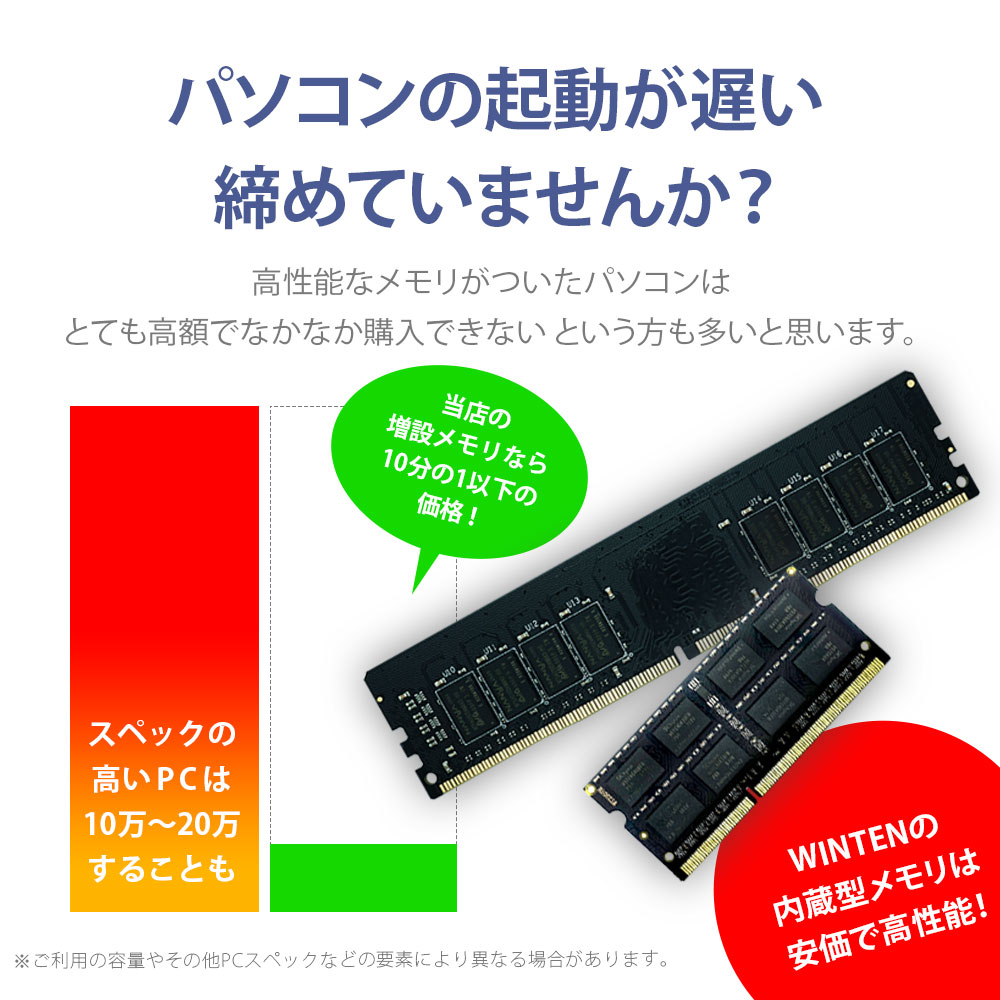 楽天市場】WINTEN ノートPC用 メモリ DDR3L 1600 PC3L-12800 低電圧