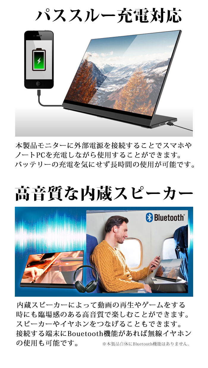 楽天市場】【訳あり品】 WINTEN モバイルモニター 4K タッチ機能