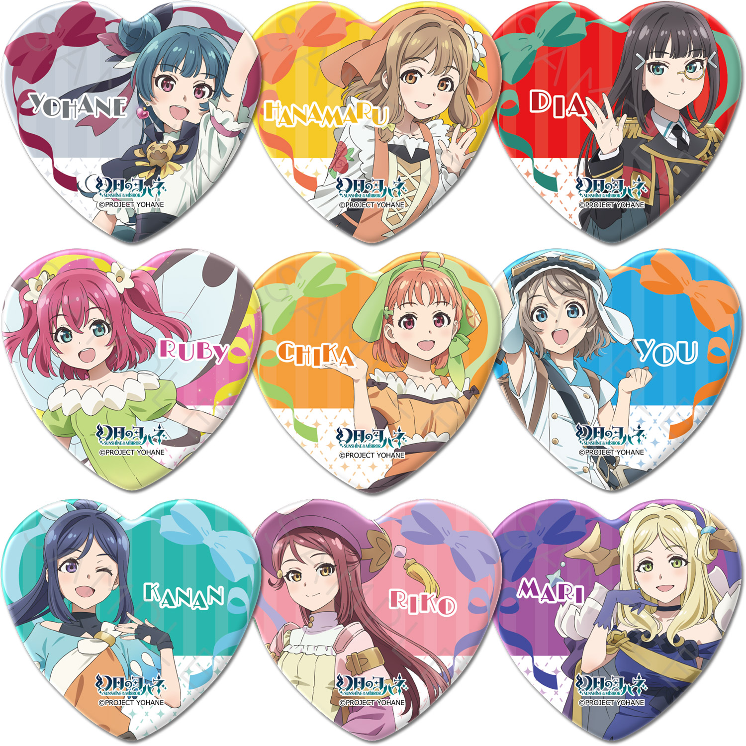 楽天市場】幻日のヨハネ -SUNSHINE in the MIRROR- ハート型缶バッジ A