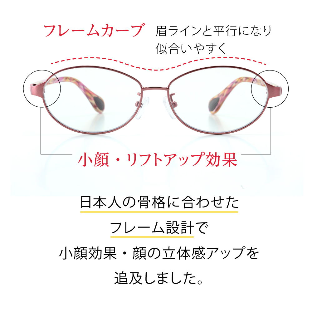 eyebrella アイブレラ眼鏡 EB-08度付き軽量20g〜レディース用