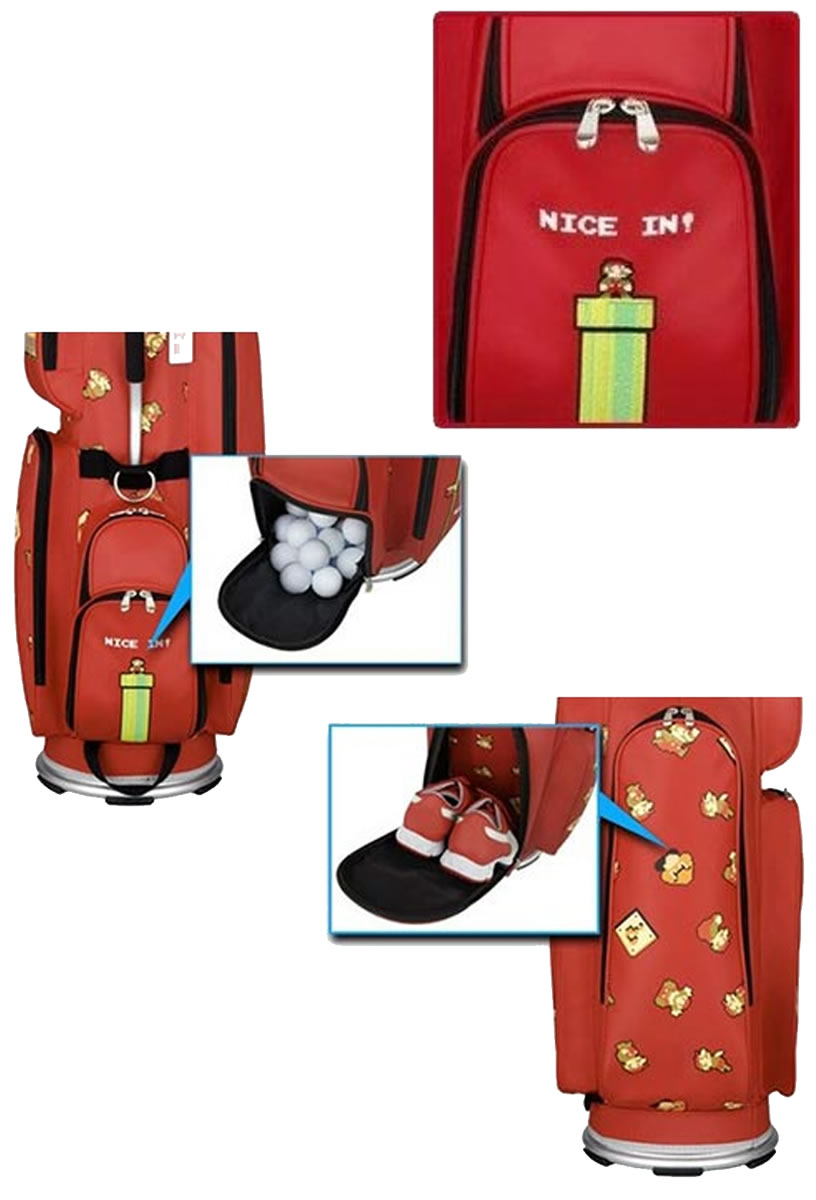 楽天市場】ゴルフ メンズ キャディ バッグ スーパーマリオブラザーズ