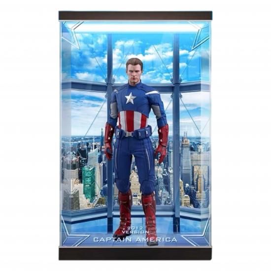 専用 フィギュアケース HOT TOYS キャプテン・アメリカ 2012Ver. LED