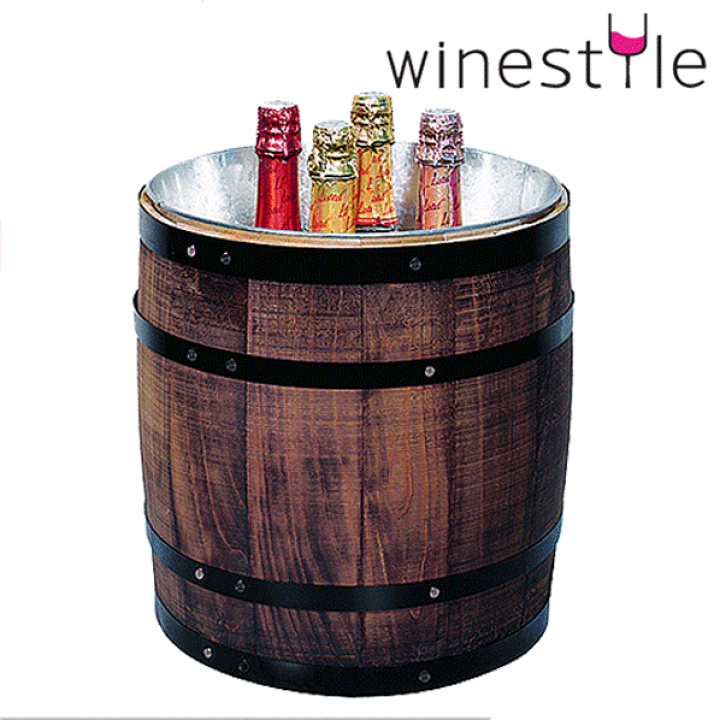 楽天市場】【送料無料】_樽型 パインバレル ワインクーラー ボトル4〜5