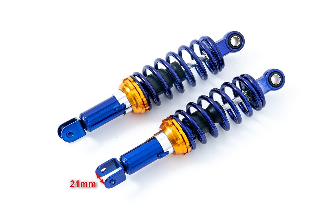 楽天市場】280mm リアサスペンション 汎用品 青 コの字 マジェスティ