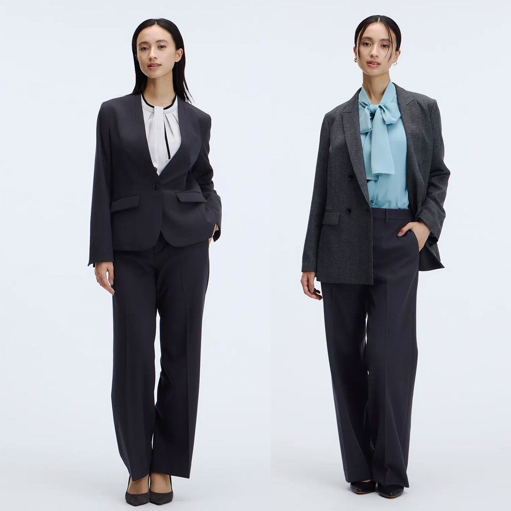 楽天市場】【洋服の青山】美ジ楽スーツ 裾上げ済み ワイドパンツ 単品