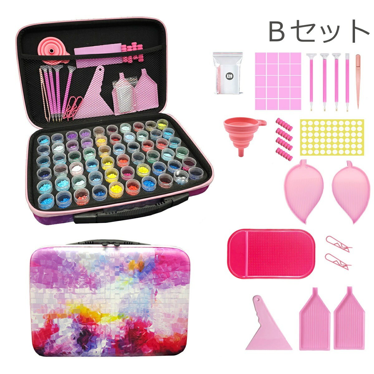 楽天市場】【2点で450円OFF】ダイヤモンドアート ビーズケース 60個