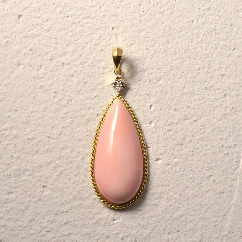 楽天市場】ミス珊瑚 ペンダント トップ ヘッド さんご サンゴ ダイヤ