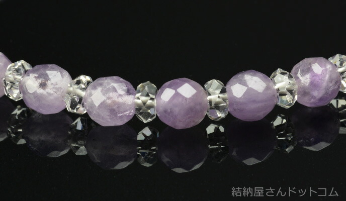 楽天市場】数珠 念珠 藤雲石 本水晶平切子仕立 正絹頭付房（桐箱付