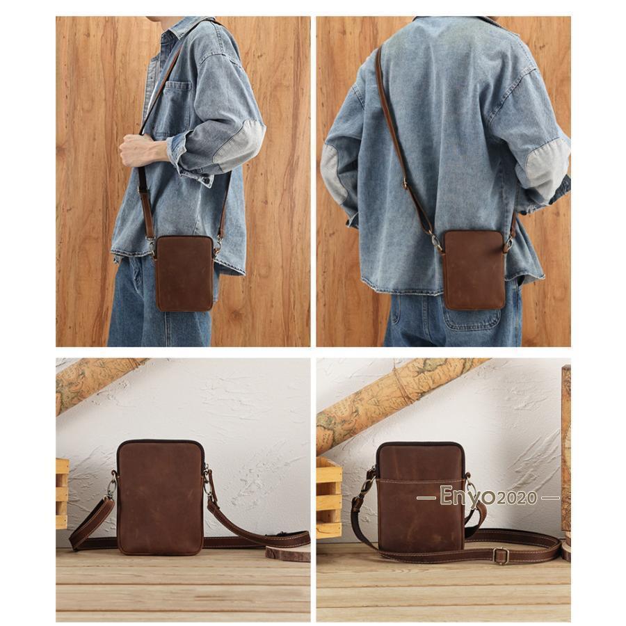 楽天市場】ショルダーバッグ メンズ スマホバック 牛革 本革 ミニ