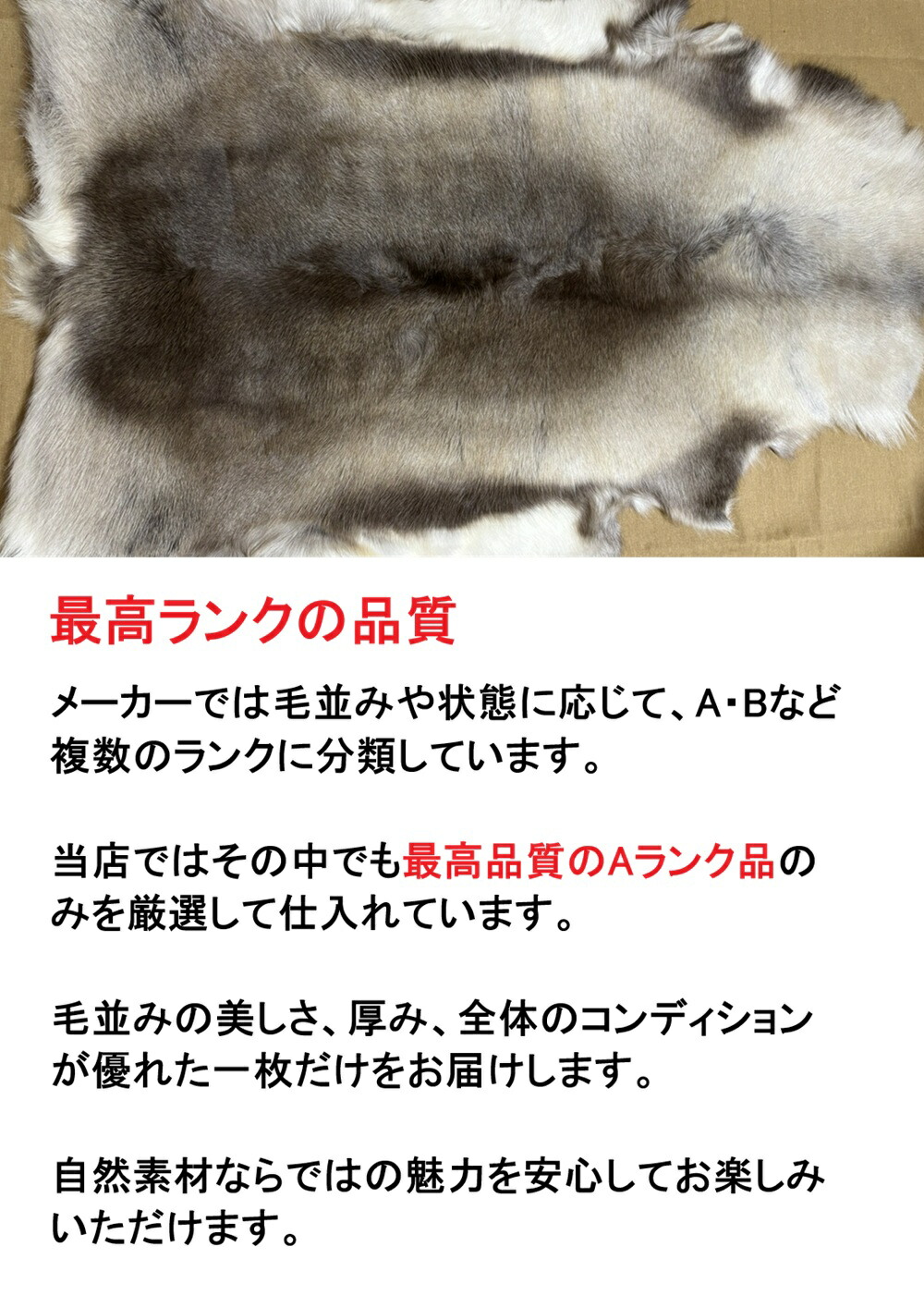 楽天市場】トナカイ毛皮 マット ラグ 敷物 天然 スウェーデン直輸入