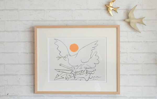 楽天市場】『幅52.5cm アートフレーム ピカソ 武器のない世界へ』 名画