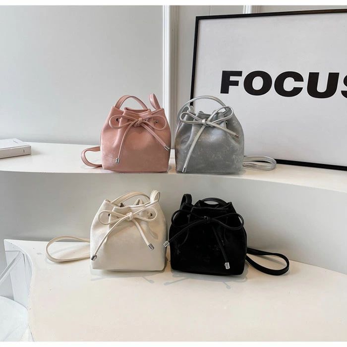 楽天市場】ショルダーバッグ ドローストリングバッグ リボン ミニ