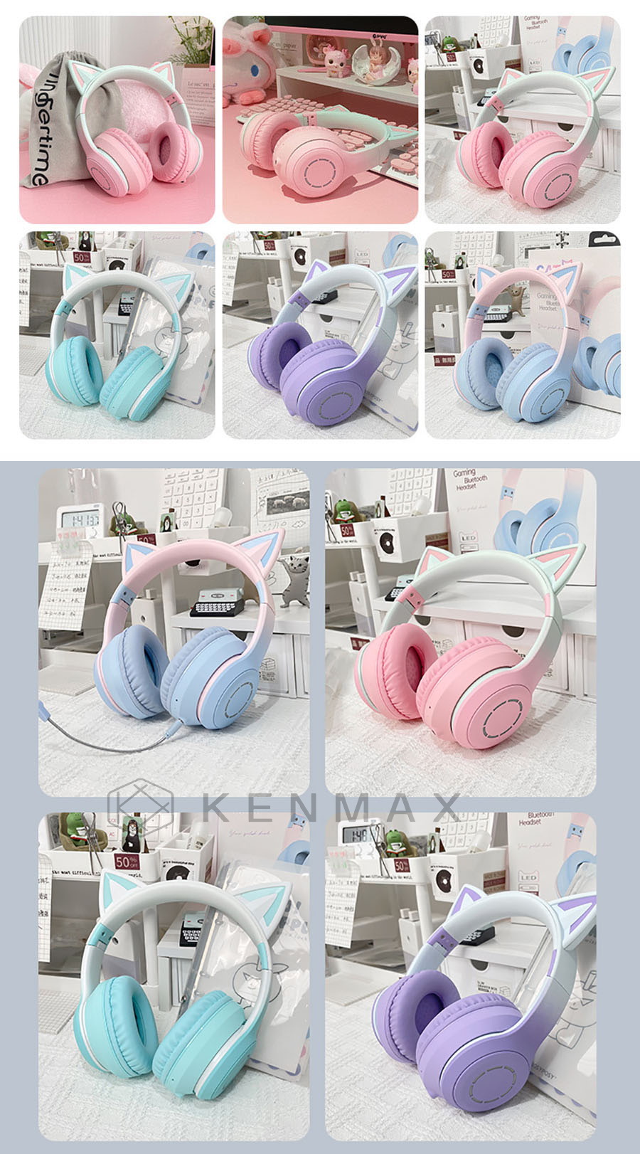 楽天市場】【Switch対応】可愛い ヘッドホン Bluetooth マイク付き 猫