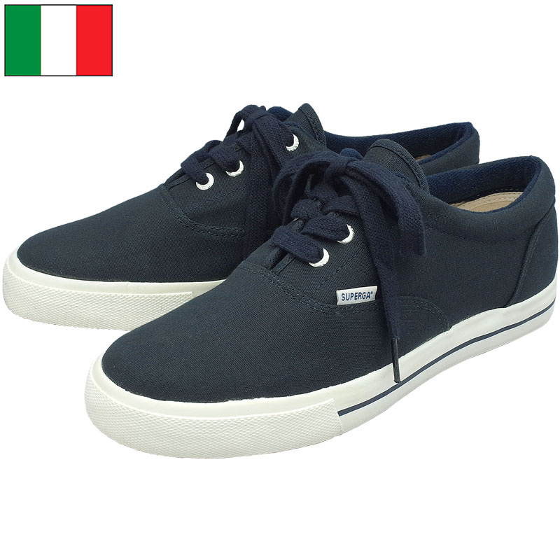 楽天市場】イタリア軍 ボートシューズ ネイビー SUPERGA スペルガ