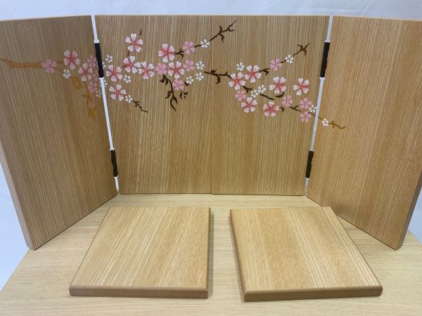 楽天市場】40G3-6 34x2 桜 飾り台・屏風セット H23-18A親王飾り 雛祭り