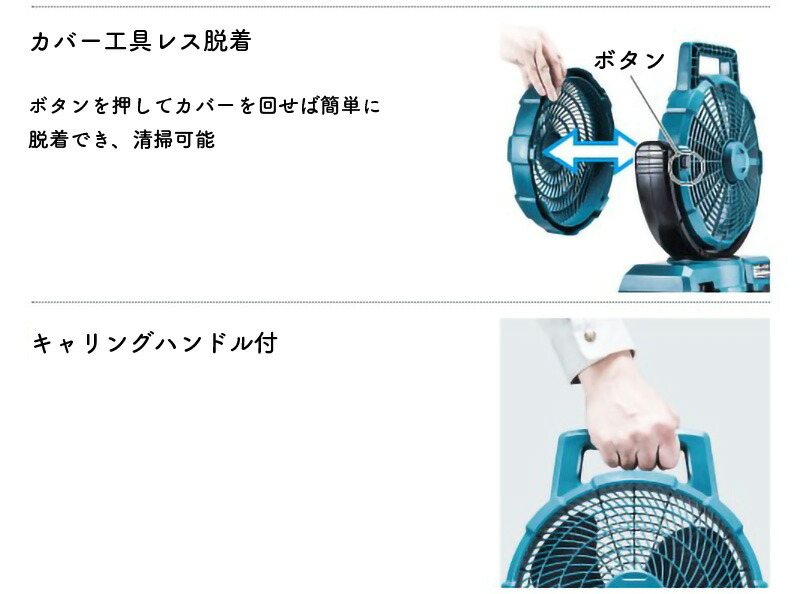 楽天市場】【セット】 マキタ 充電式ファンCF203DZW(白) オリジナル