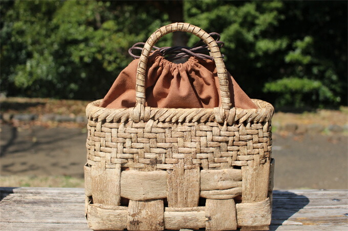 楽天市場】山胡桃木 かごバック 籠 カゴ やまぶどう 中布と内ポケット