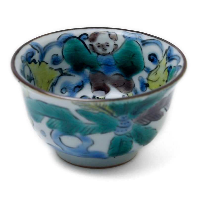 楽天市場】九谷焼：吉田屋唐子図ぐい呑・須田菁華《盃》 : 和食器の