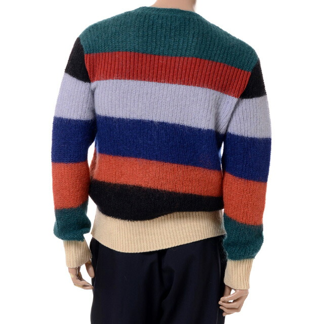 楽天市場】マルニ (Marni) ボーダーセーター モヘア ブルーオレンジ