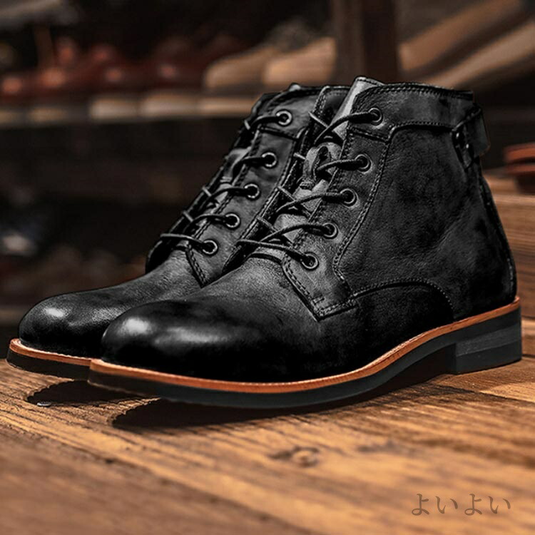 楽天市場】【送料無料】ブラック 防滑 防水 作業靴 合靴 PUレザー