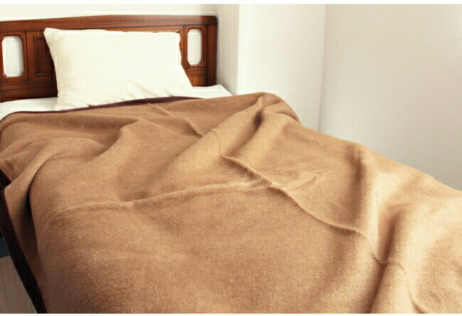 楽天市場】ブランケット 毛布 キャメル キャメル毛布 シングル 140