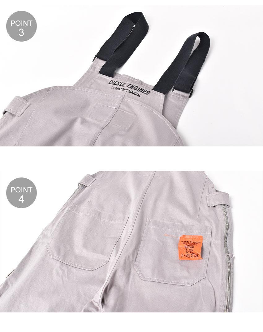 楽天市場】ディーゼル オールインワン DIESEL P-JUMP-A メンズ グレー