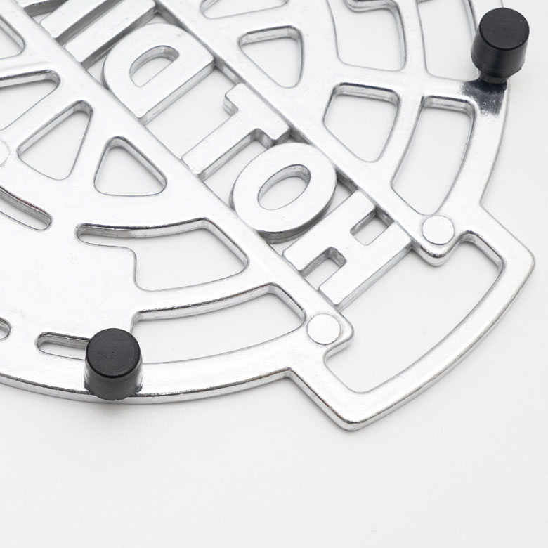 楽天市場】鍋しき トリベット アルミ 鍋敷 シルバー サークル 丸 直径