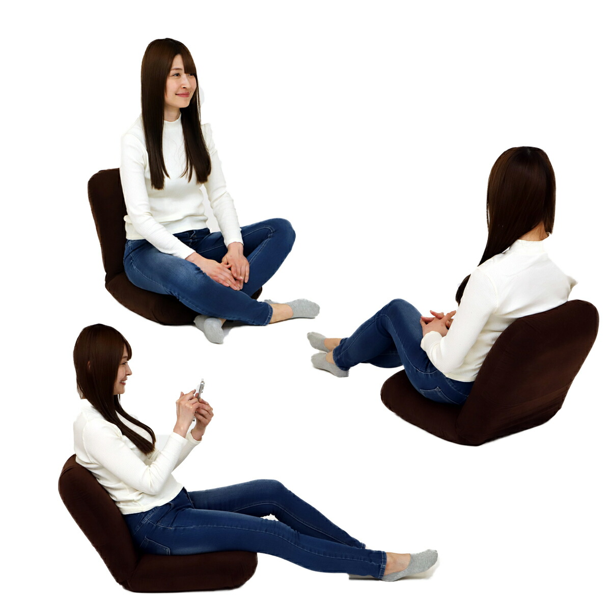 楽天市場】産学連携 あぐら座椅子3(ヤマザキ)【 座椅子 日本製 背部17