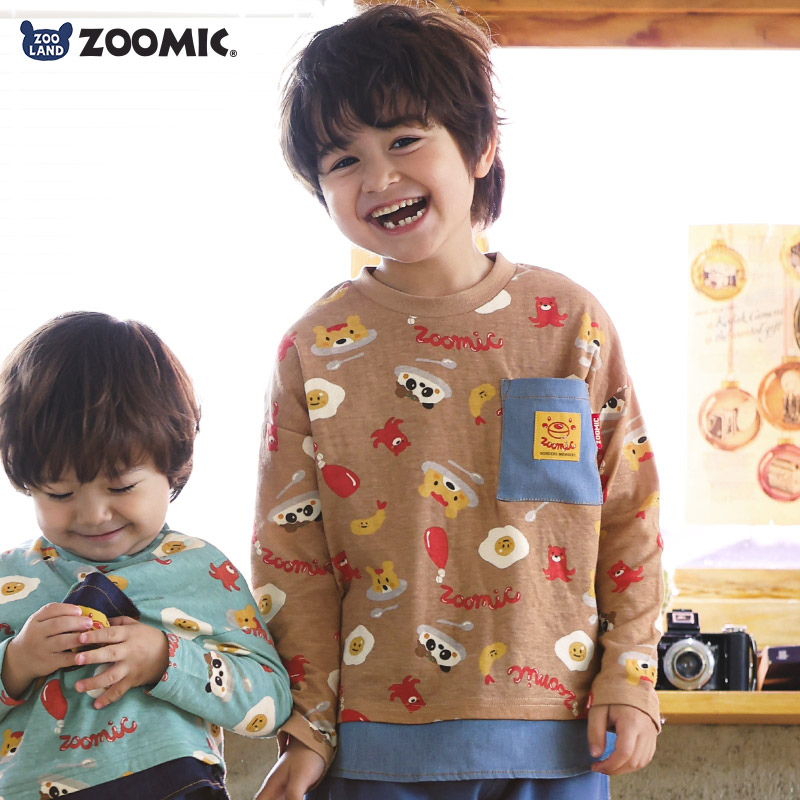 楽天市場】【~21%OFF】 キッズ ロンT 長袖 Tシャツ 胸ポケット 総柄