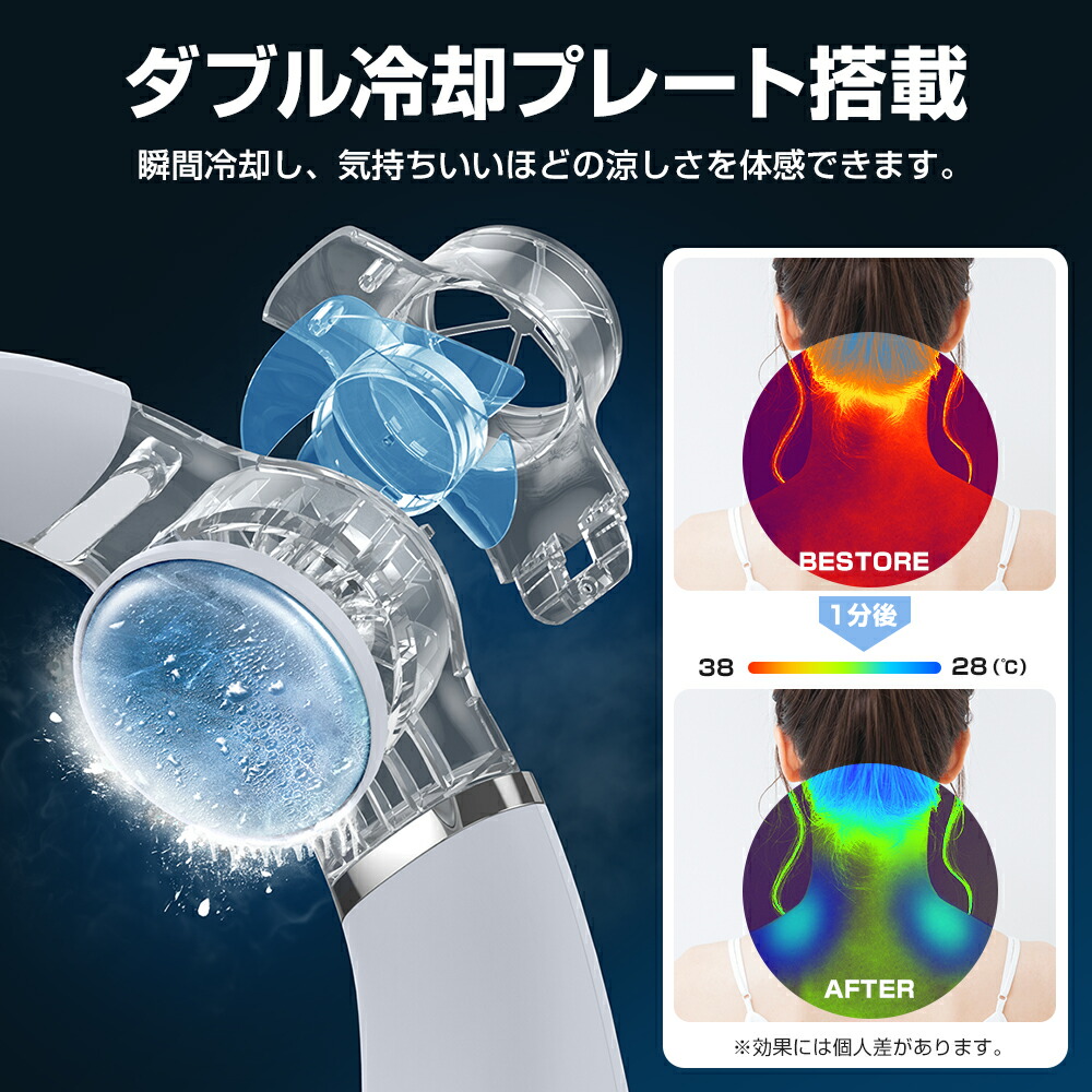 楽天市場】※P5倍※【クーポンで3,680円】 首掛け扇風機 冷却プレート