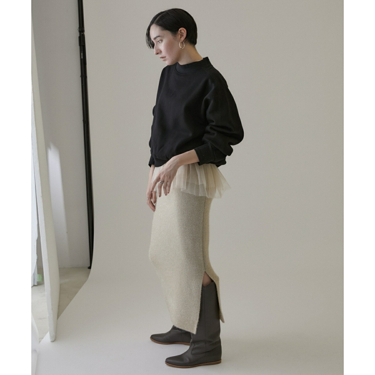 楽天市場】【WEB限定】クロップドスウェットプルオーバー／サロン