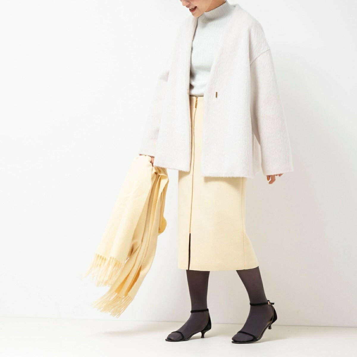 楽天市場】モヘヤシャンブレーシャギーショートコート／ノーリーズ