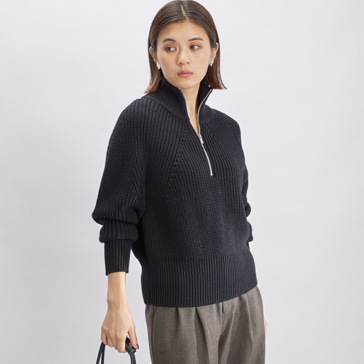 楽天市場】【SHIPS別注】BATONER:ハーフ ジップ ニット◇／シップス