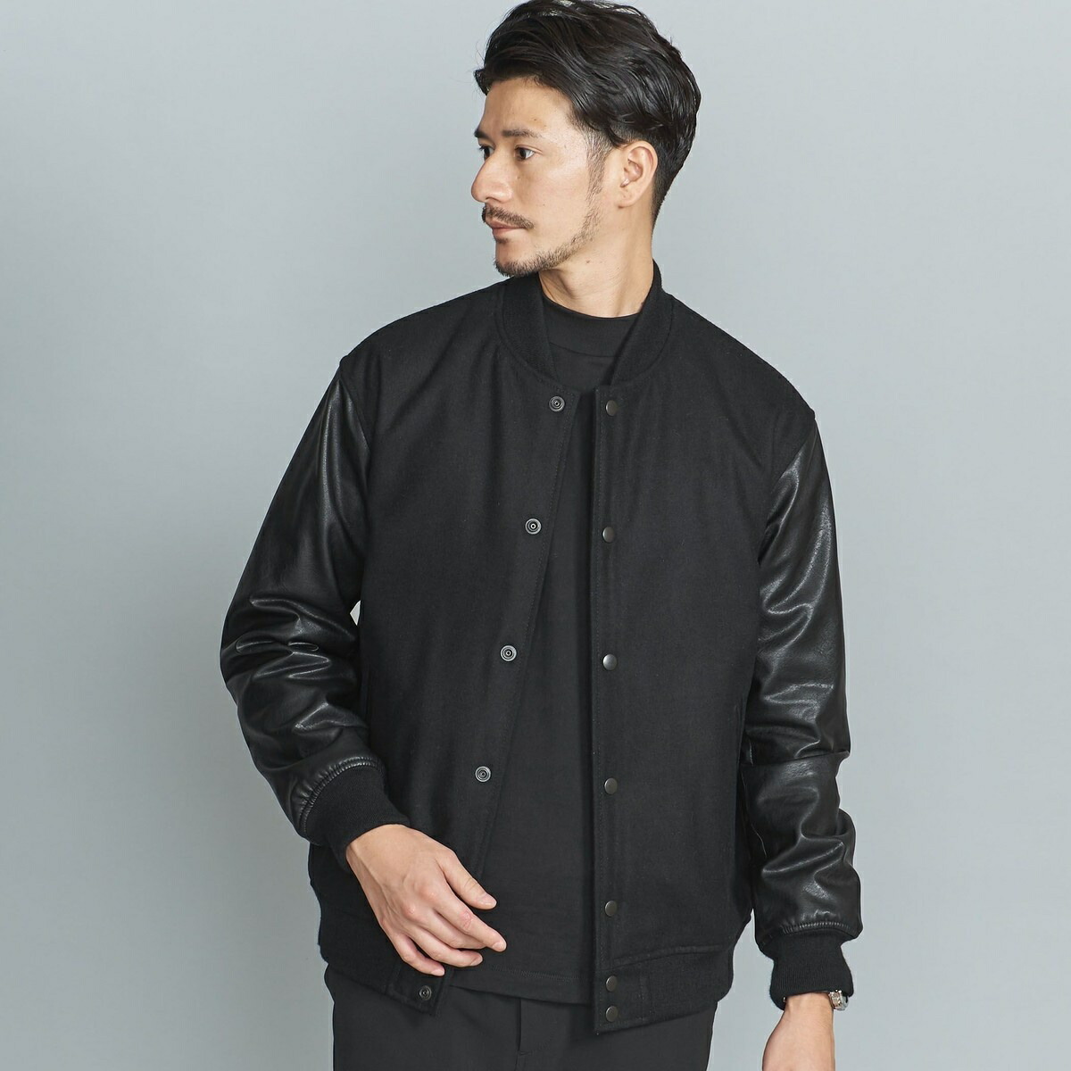 楽天市場】【WEB限定】ブラックメルトン フェイクレザー スタジャン