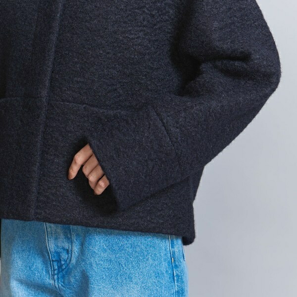 楽天市場】【WEB限定】ブークレ ノーカラーショートコート