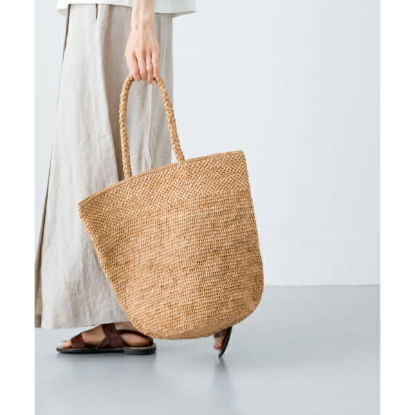 楽天市場】アフリカンスクエア ラフィアかぎ編みバッグ2段／かぐれ