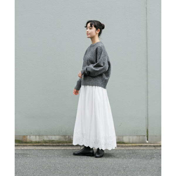 楽天市場】スカラップ刺繍ギャザースカート／かぐれ（kagure） : 丸井