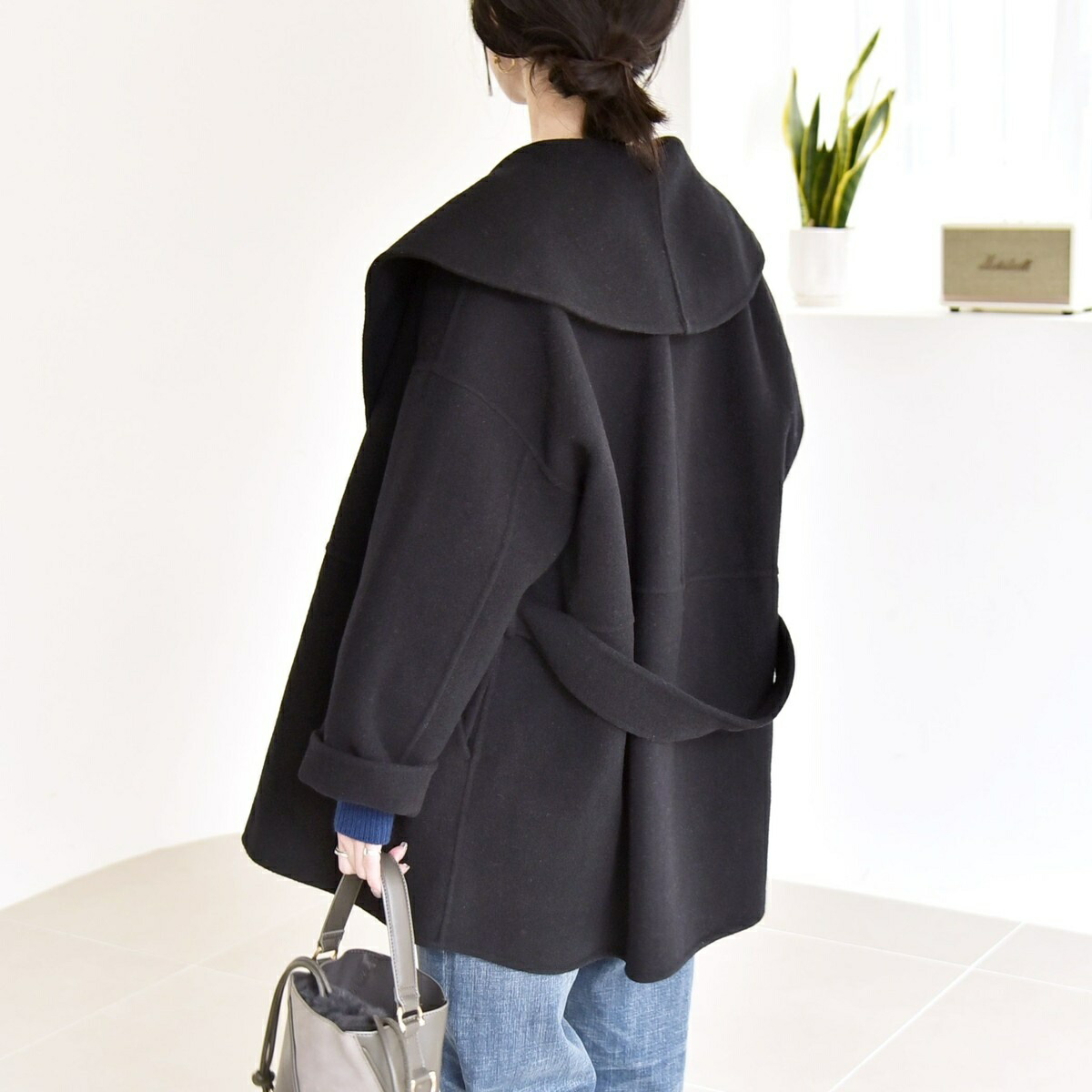 楽天市場】quaranciel: リバー ケープ ショート コート 25AW