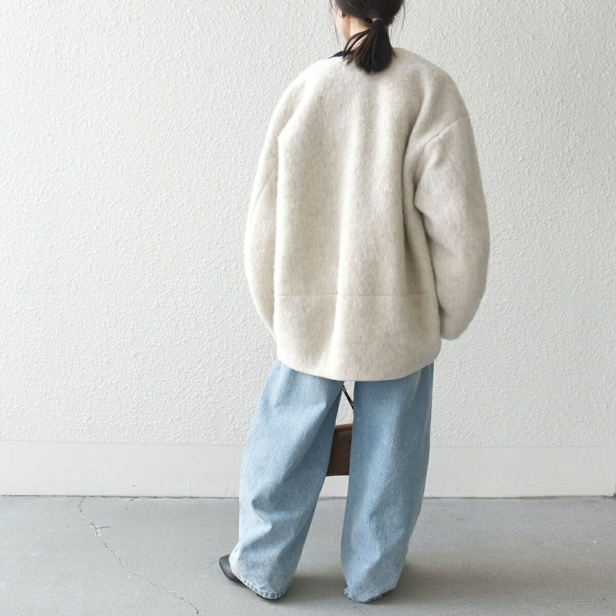 楽天市場】SHIPS any: シャギー ノーカラー コクーン コート／シップス