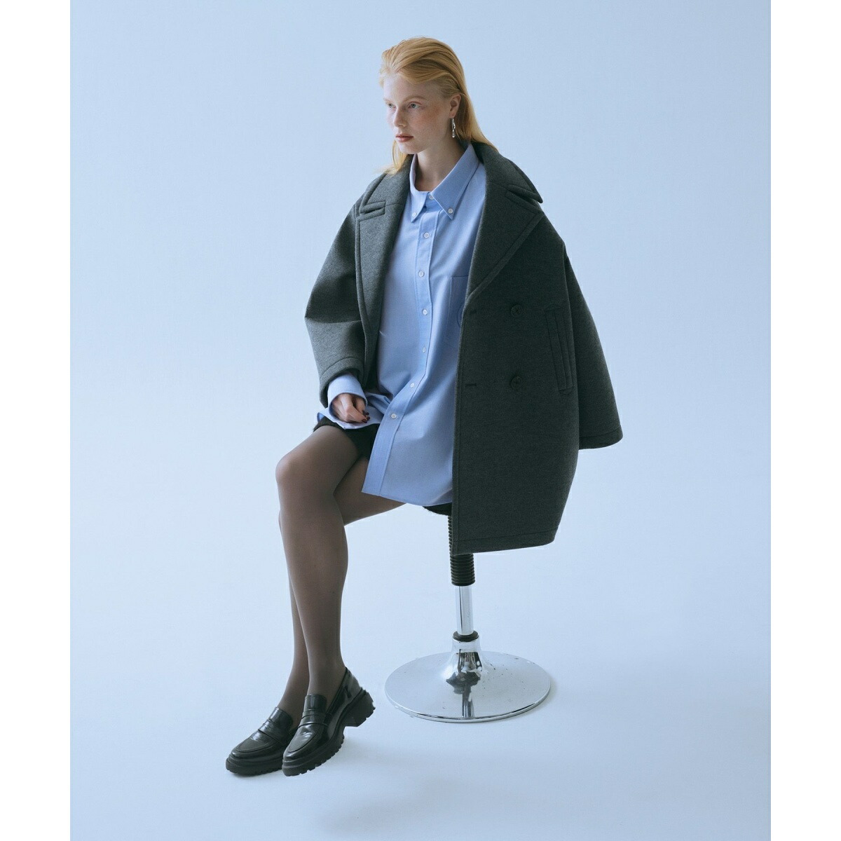 楽天市場】ウールジャージボンディングPコート／アダムエロペ（ADAM ET